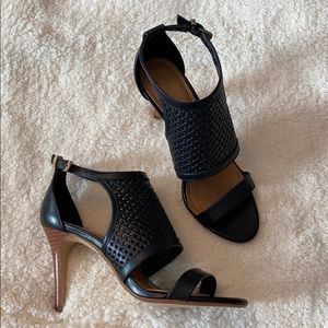 Banana Republic Blayne Heel Sandal Black Leather